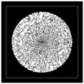 Crowd Sphere Print, Black White Illustration, Surreal Drawing, Contemporary Decor