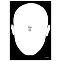 Not Emptiness. Minimal Face Poster, Conceptual Illustration, Black White Fine Print