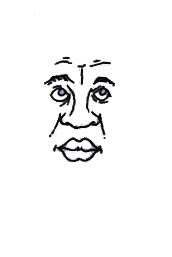 Not Emptiness. Minimal Face Poster, Conceptual Illustration, Black White Fine Print