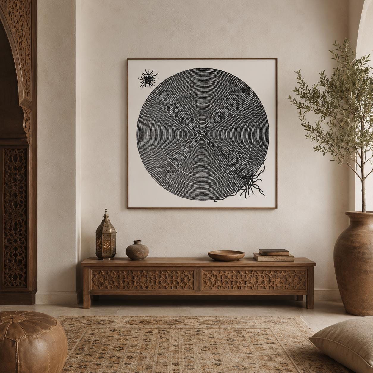 iMandala  Black & White Crowd Art Print